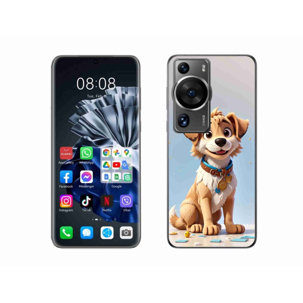 Gél borítás mmCase a Huawei P60 Pro számára - rajzfilm kölyökkutyakölyök