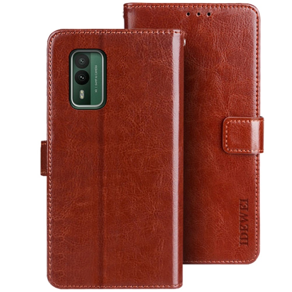 IDEWEI könyvtáska Nokia XR21 készülékhez - barna