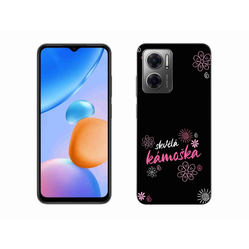 Gél borító mmCase a Xiaomi Redmi 10 5G - nagyszerű haver fekete háttérrel