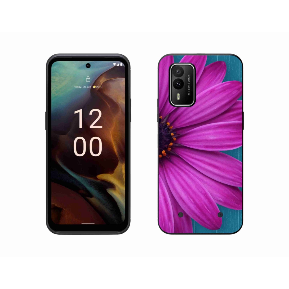 Gél tok mmCase a Nokia XR21 készülékhez - lila margaréta