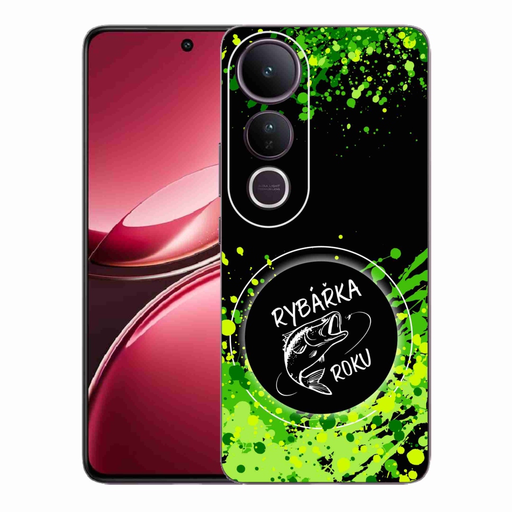 Gél borító mmCase a Vivo V50 Lite 4G/5G-n - az év horgásza fekete háttérrel