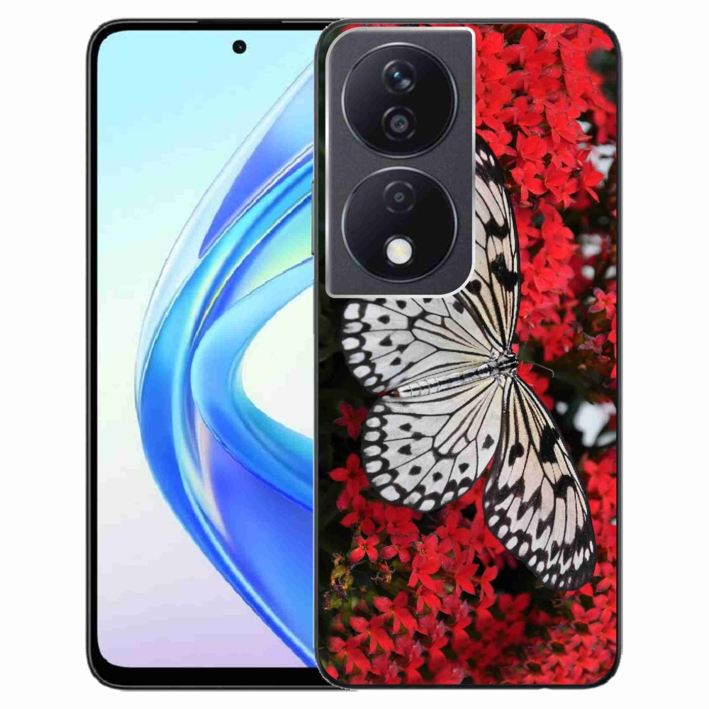 Gél védőhuzat mmCase a Honor X7b/Honor 90 Smart készülékhez - fekete-fehér pillangó 1