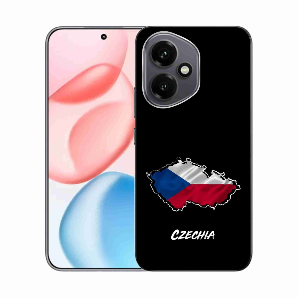 Zselés borító mmCase a Honor 400-hoz - Csehország fekete háttérrel