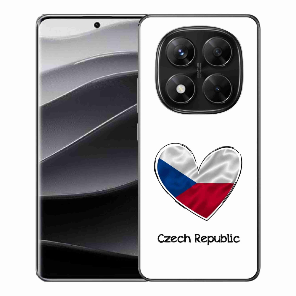 Gél borító mmCase a Xiaomi Redmi Note 14 Pro 5G/Poco X7 5G számára - szív zászló fehér háttérrel