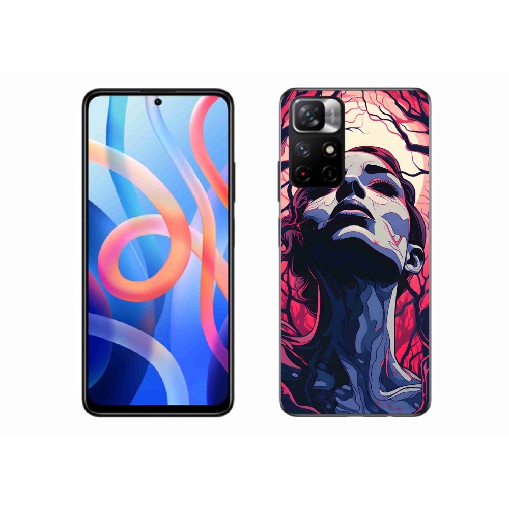 Gél borító mmCase a Xiaomi Redmi Note 11S 5G számára - absztrakt arc