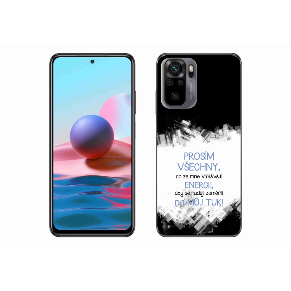 Gél borító mmCase a Xiaomi Redmi Note 10 4G - vicces szöveg 1 kék