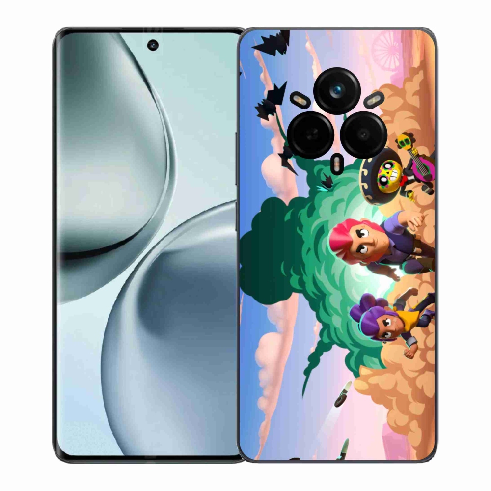 Gél borítás mmCase a Realme 14 Pro+ 5G számára - verekedős csillagok