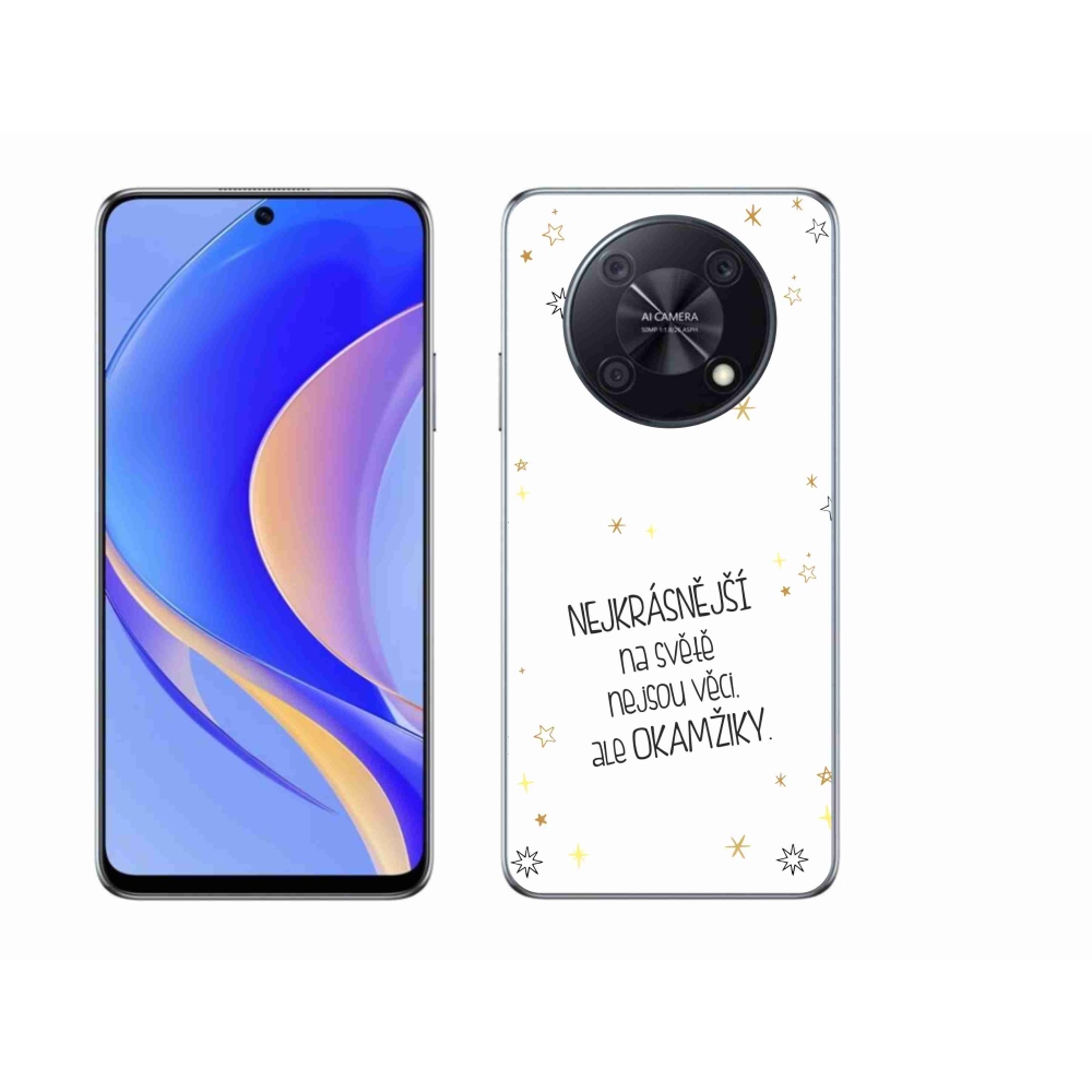 Gél borítás mmCase a Huawei Nova Y90 - idézet 4 fehér háttérrel