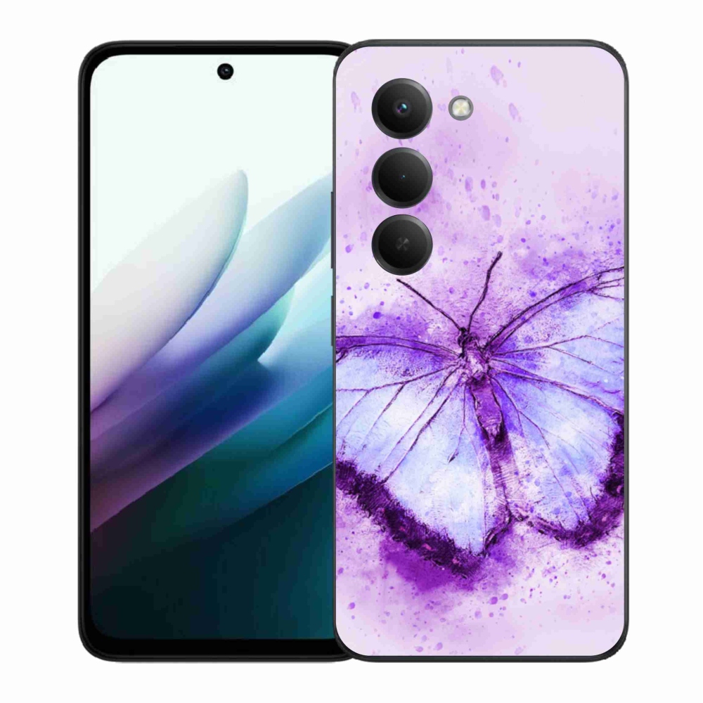 Gél borítás mmCase a Xiaomi Redmi 15 4G/5G (171mm) - lila pillangóhoz