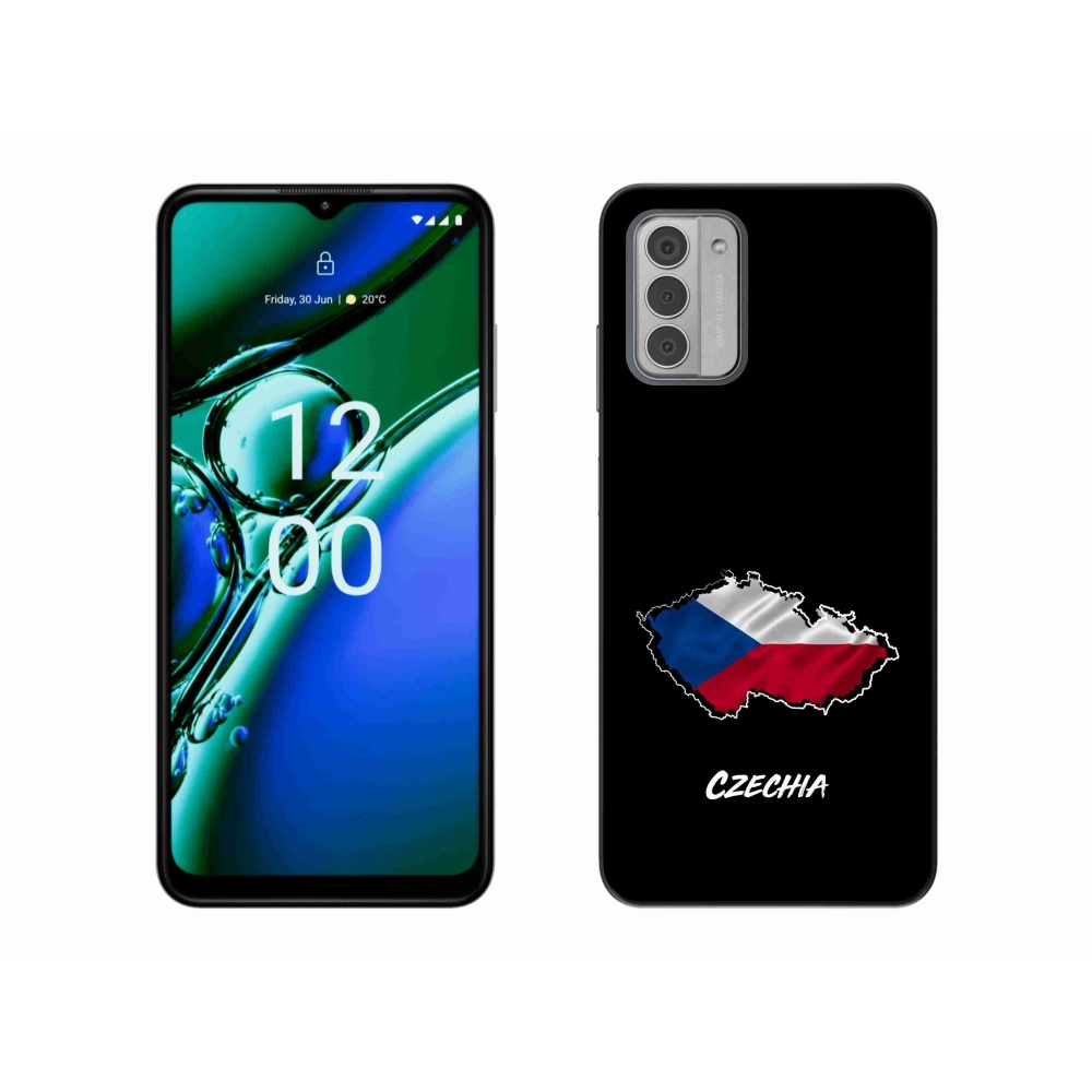 Zselés borítás mmCase a Nokia G42 készülékhez - Csehország fekete háttérrel