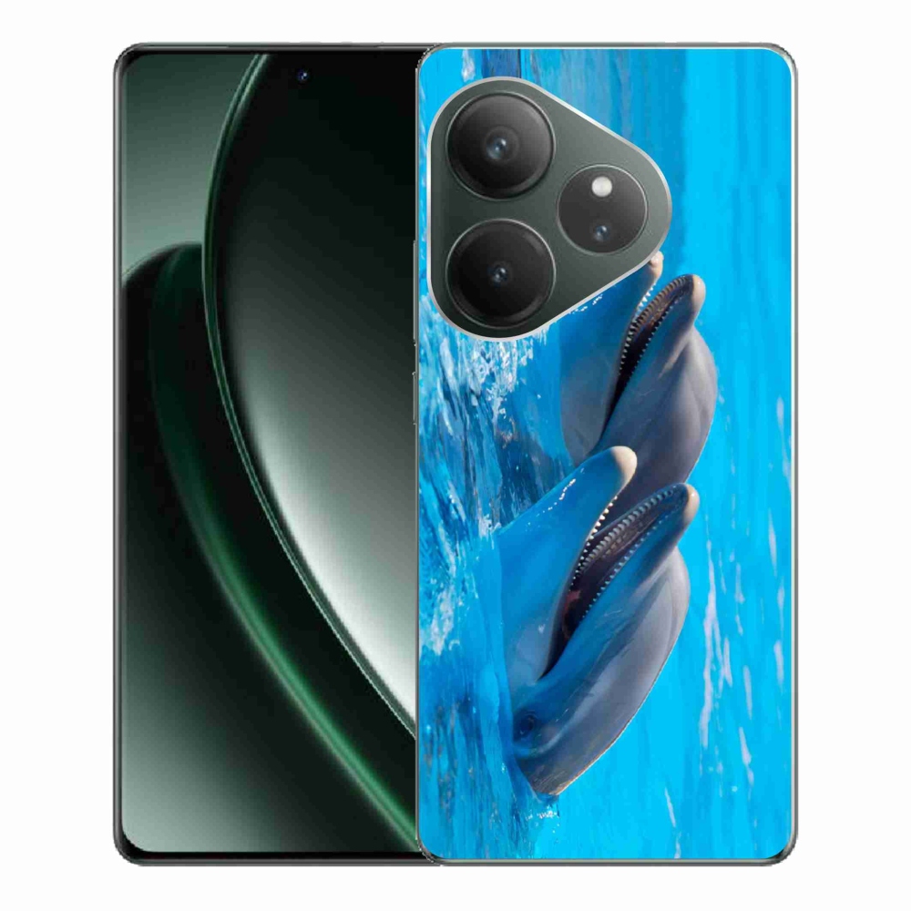 Gél borítás mmCase a Realme GT 6 5G/GT 6T 5G számára - delfinek