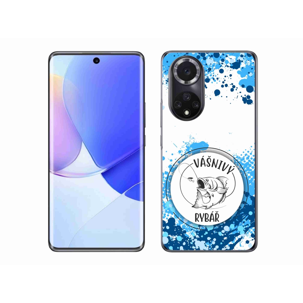 Gél borító mmCase a Huawei Nova 9-en - szenvedélyes halász fehér háttérrel