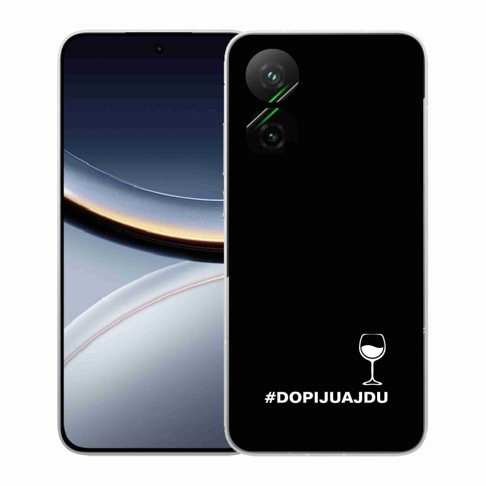 Gél borítás mmCase a Xiaomi Poco F7 5G-hez - bor motívum fekete háttérrel