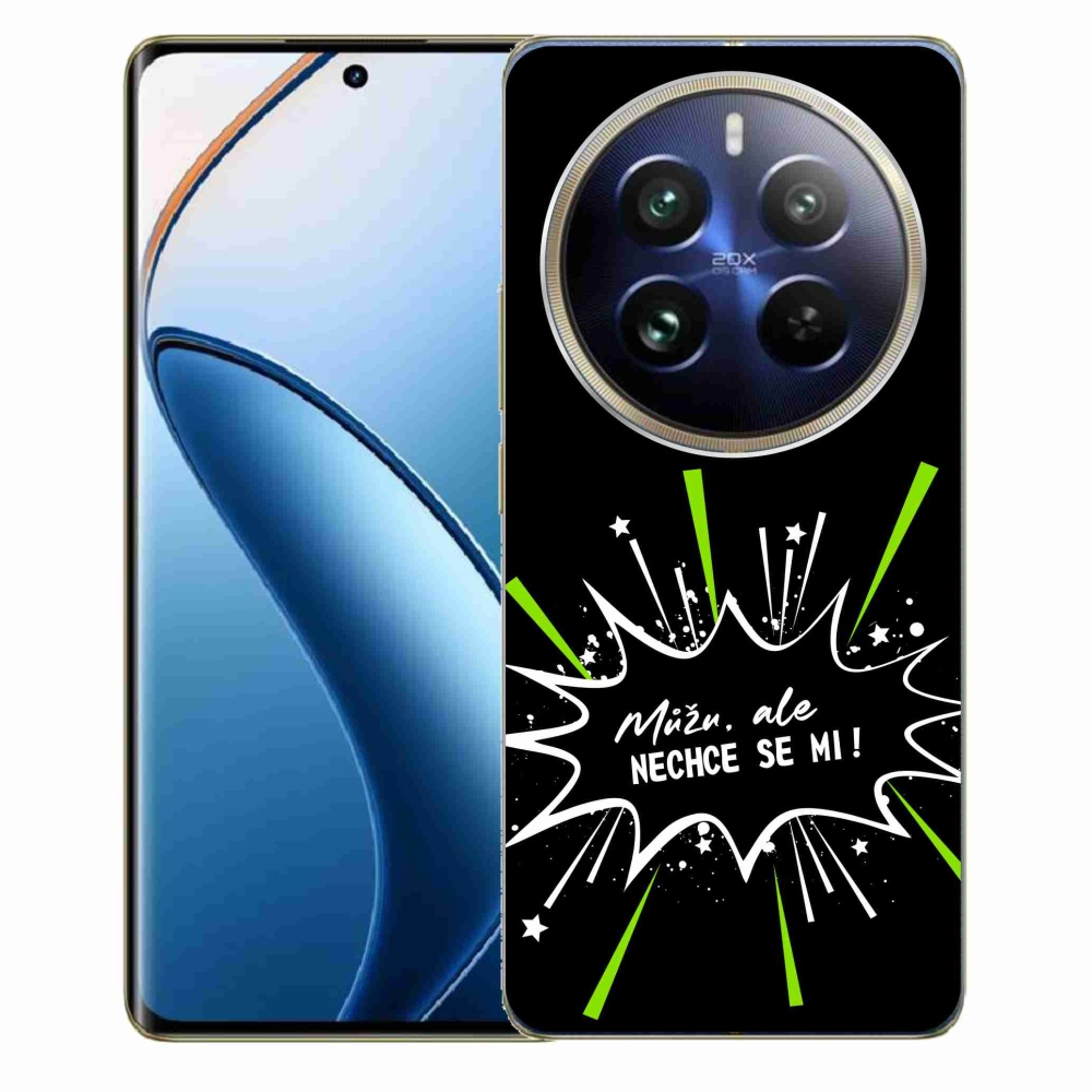 Gél borító mmCase a Realme 12 Pro 5G/12 Pro+ 5G számára - vicces szöveg 11 fekete háttérrel