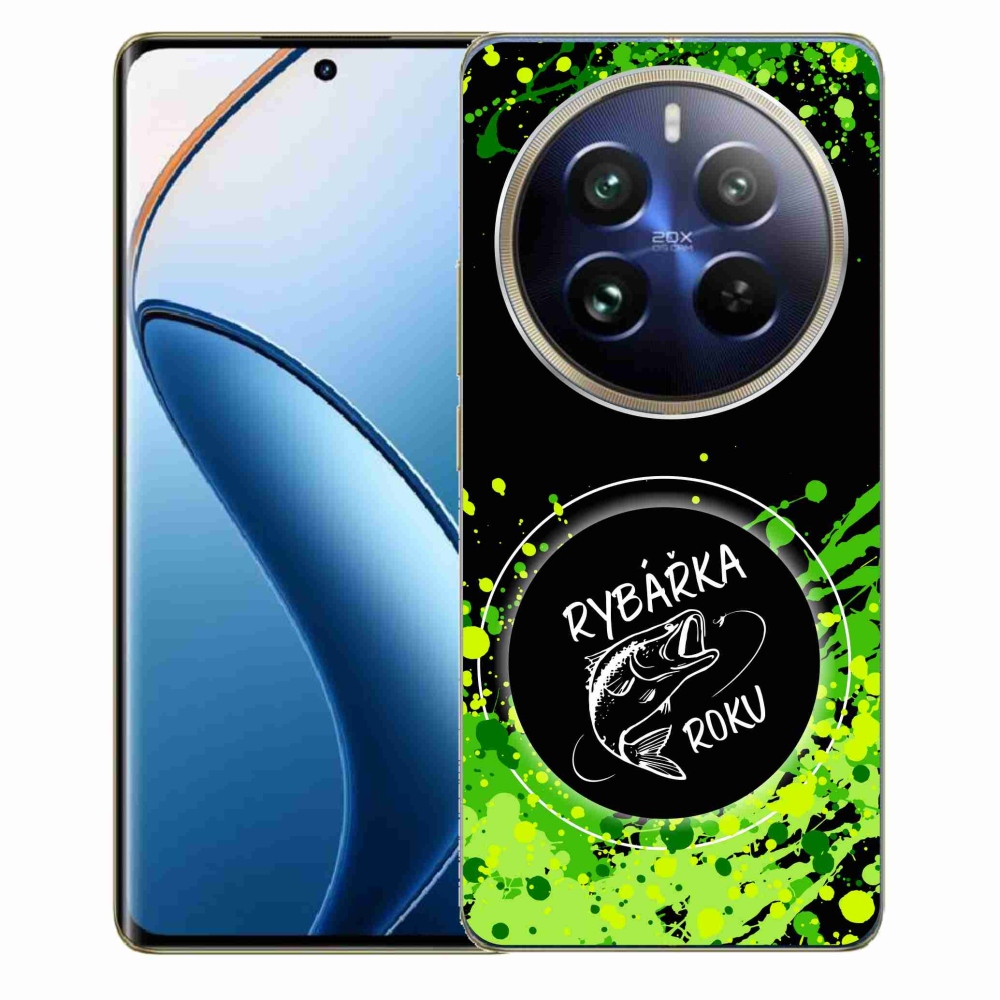 Gél borítás mmCase a Realme 12 Pro 5G/12 Pro+ 5G-n - az év horgásza fekete háttérrel