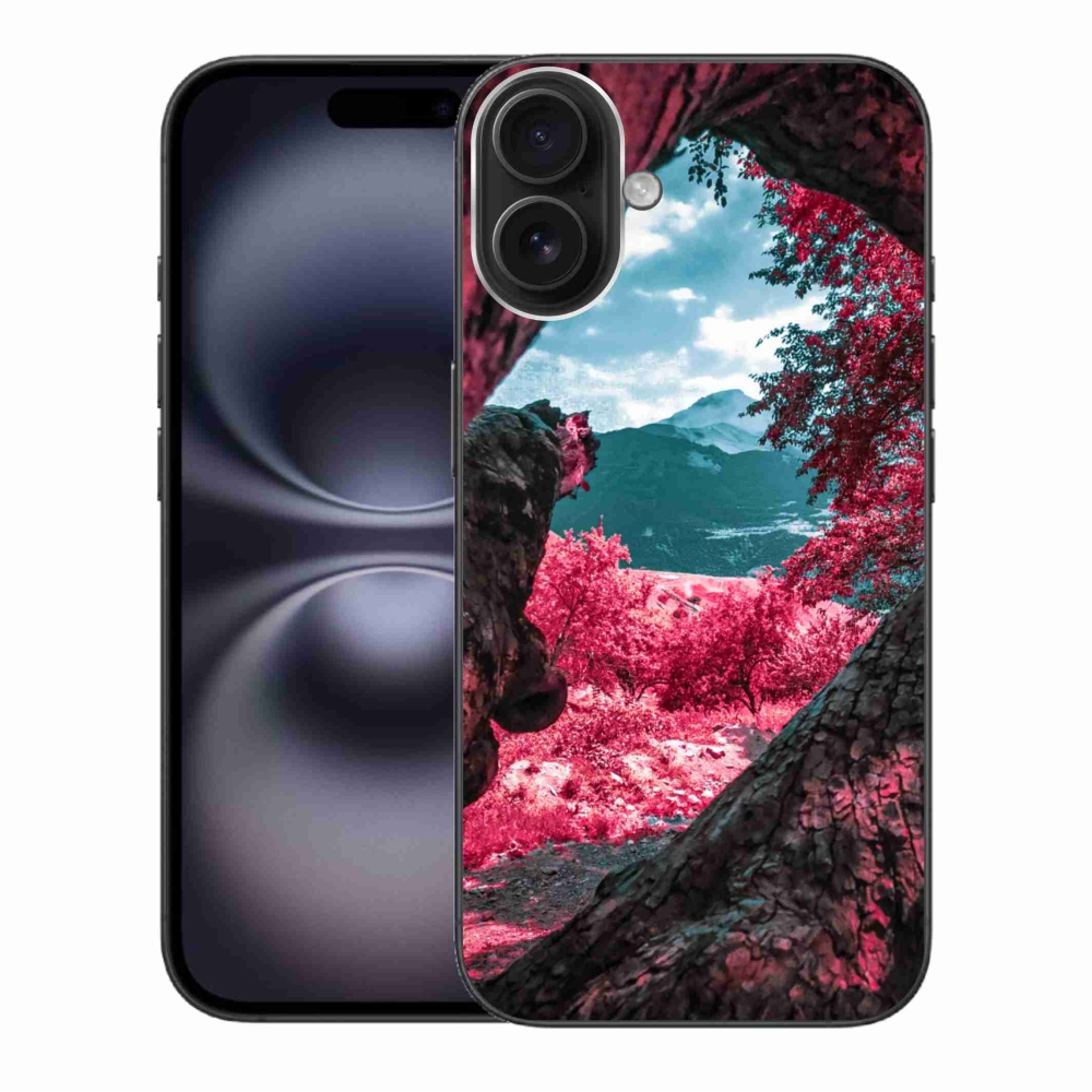 Zselés borítás mmCase iPhone 16 Plus készülékhez - hegyi kilátás