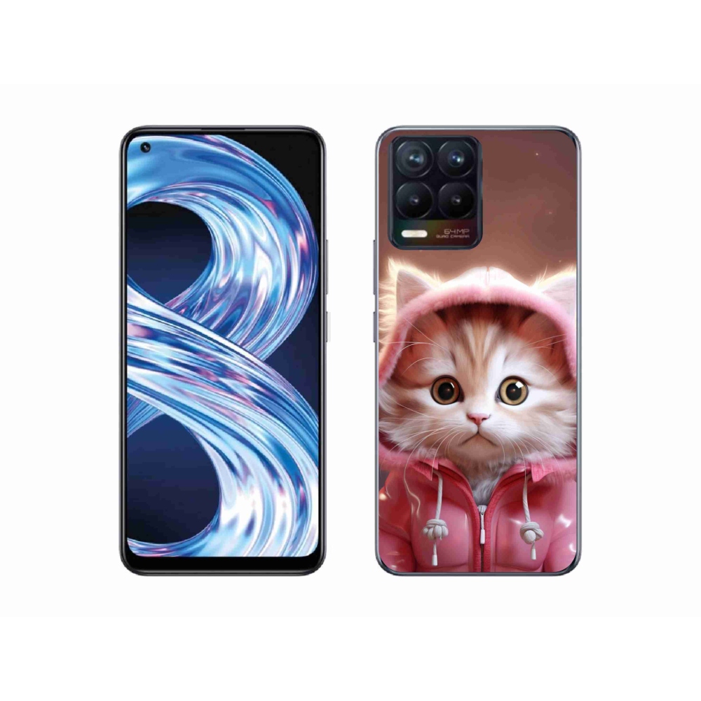Gél borítás mmCase a Realme 8 4G-n - aranyos cica 3