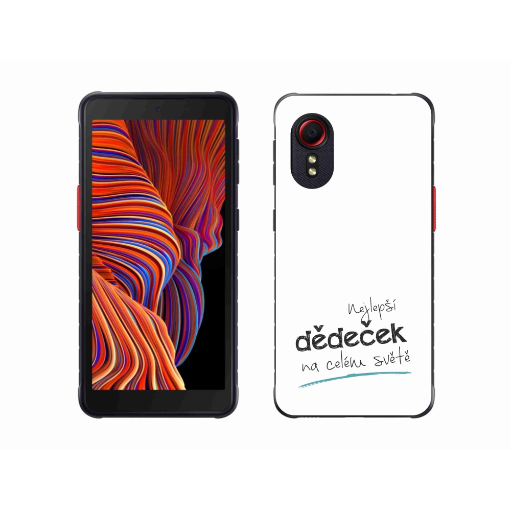 Gél borító mmCase a Samsung Galaxy Xcover 5 - a legjobb nagypapa 3 fehér háttérrel