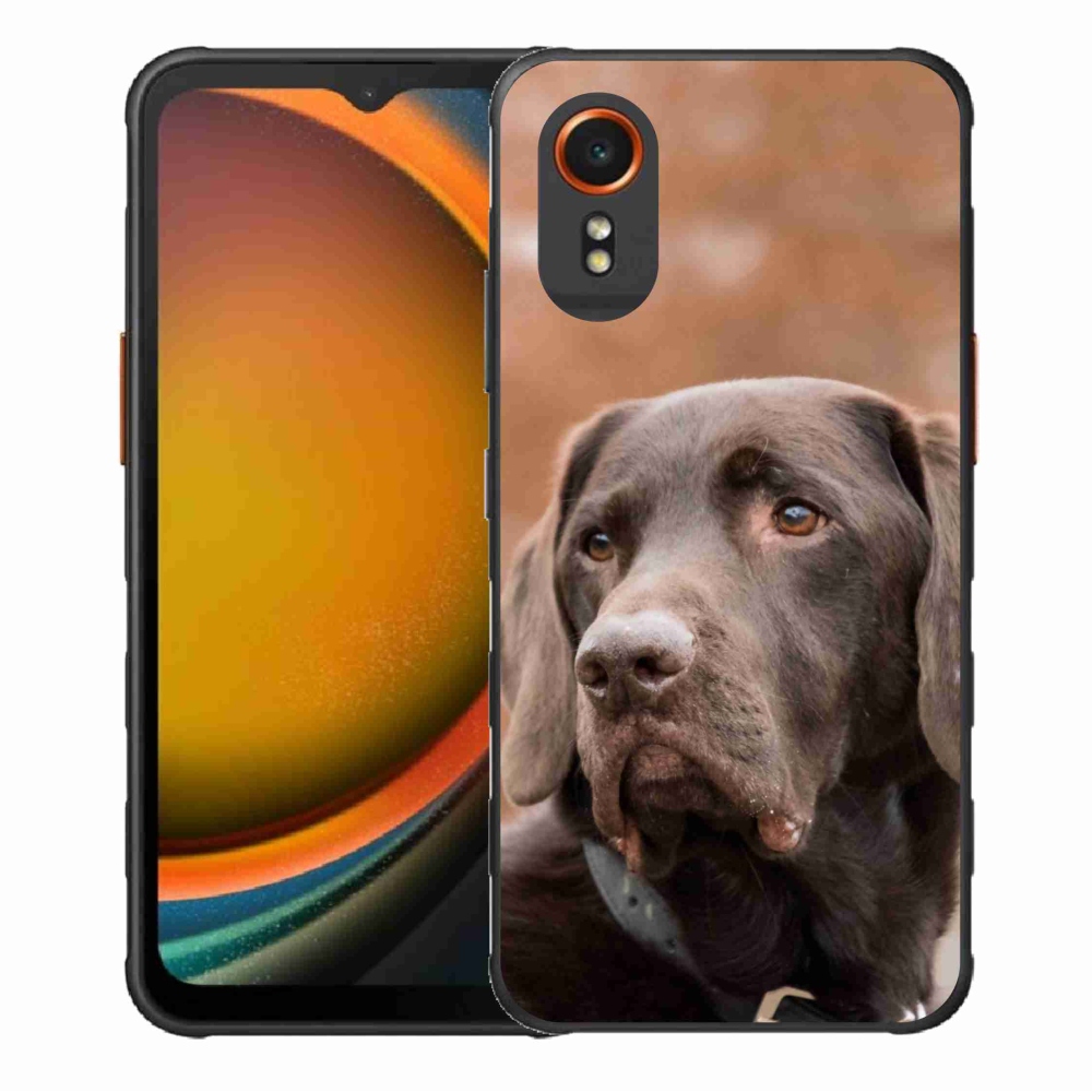 Gél tok mmCase Samsung Galaxy Xcover 7 készülékhez - barna labrador