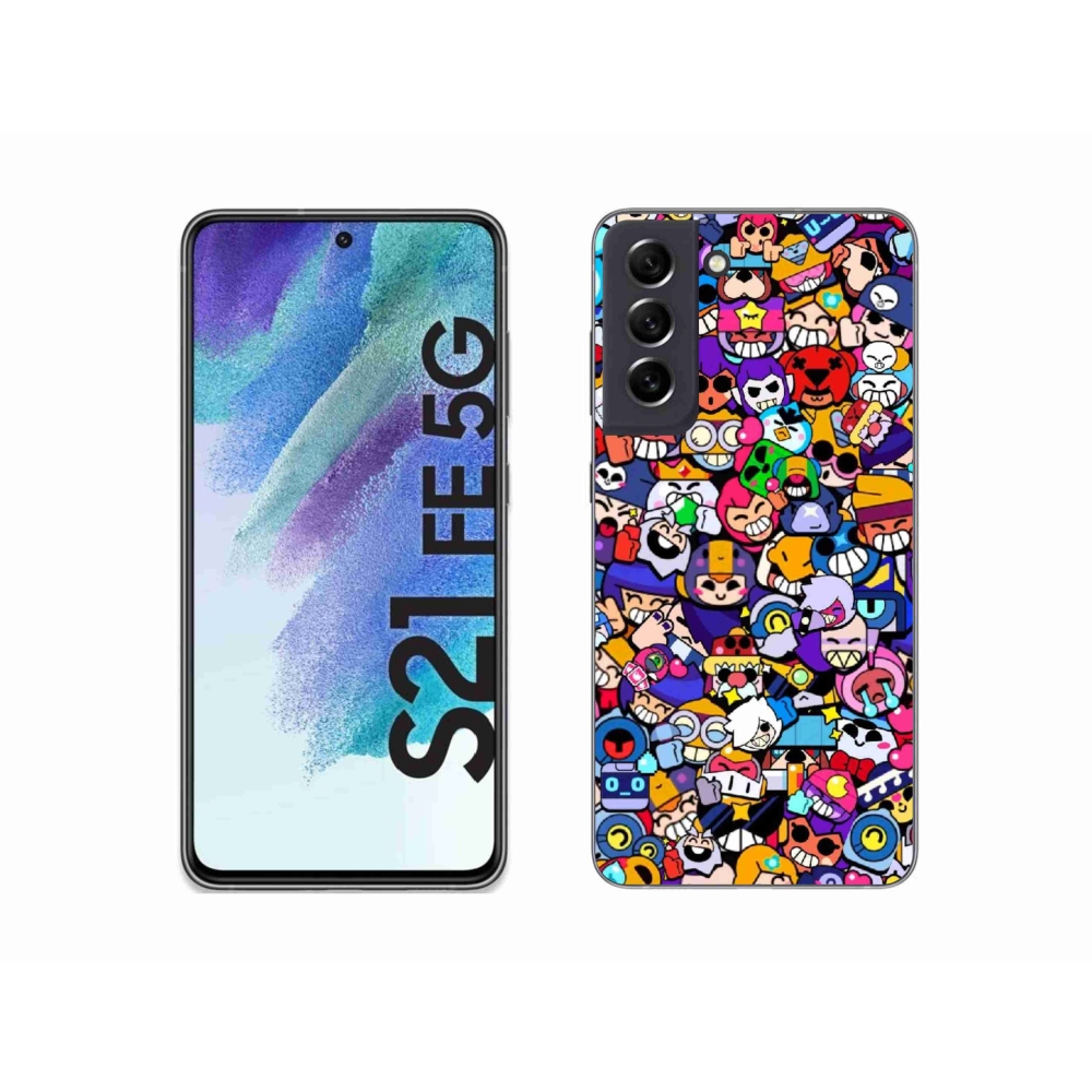 Gél borítás mmCase Samsung Galaxy S21 FE 5G - verekedős csillagok 2