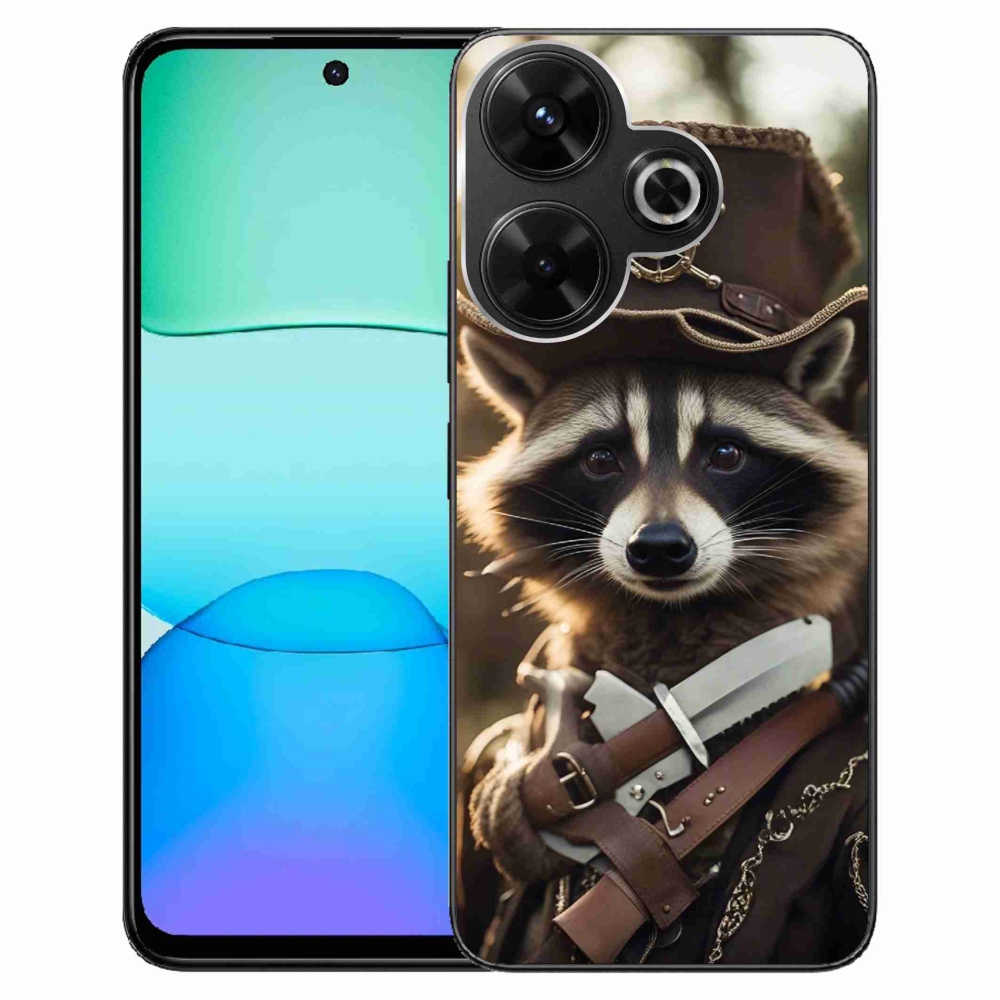 Gél borítás mmCase a Xiaomi Redmi 13 4G/Poco M6 4G számára - mosómedve egyenruhában