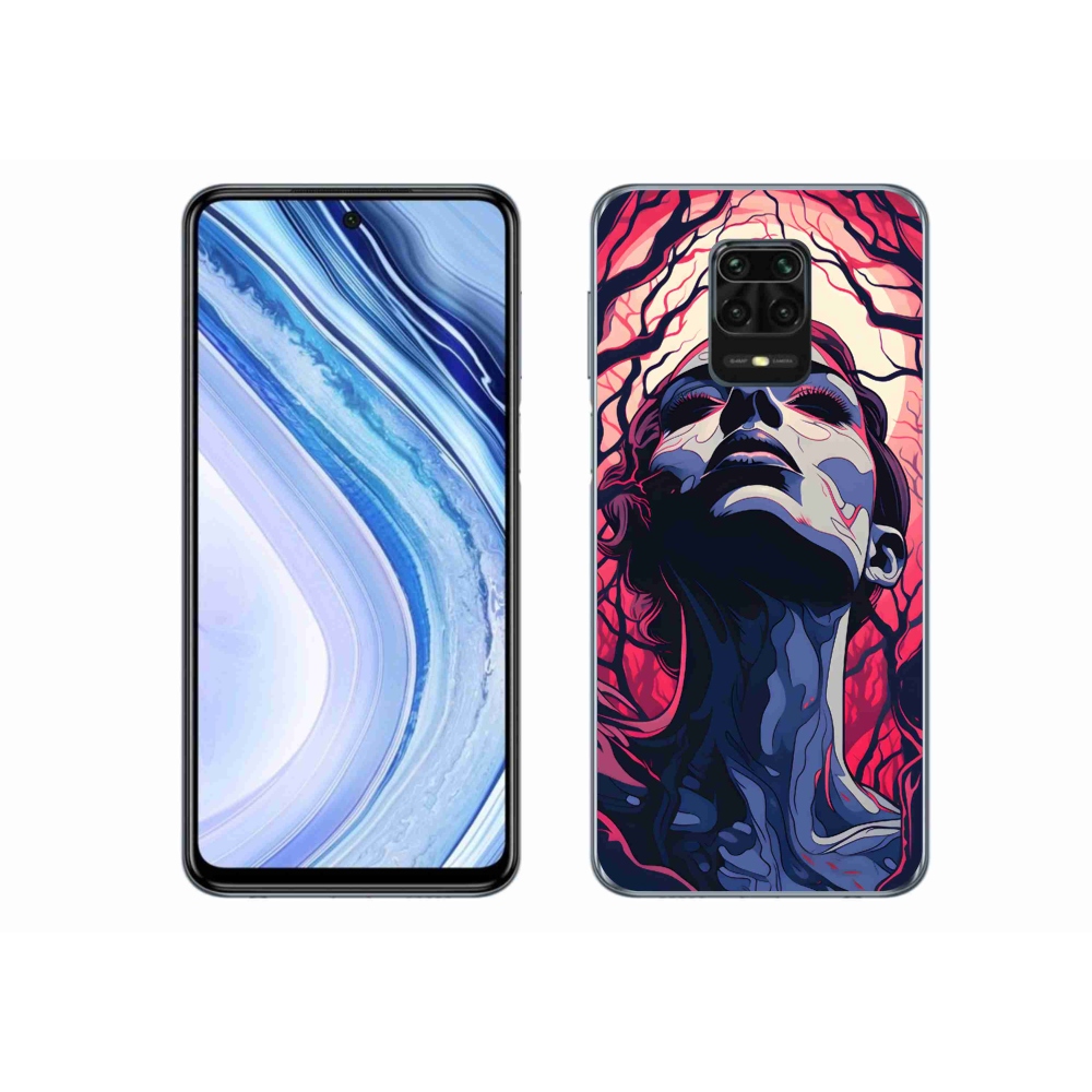 Gél borítás mmCase a Xiaomi Redmi Note 9 Pro számára - absztrakt arc