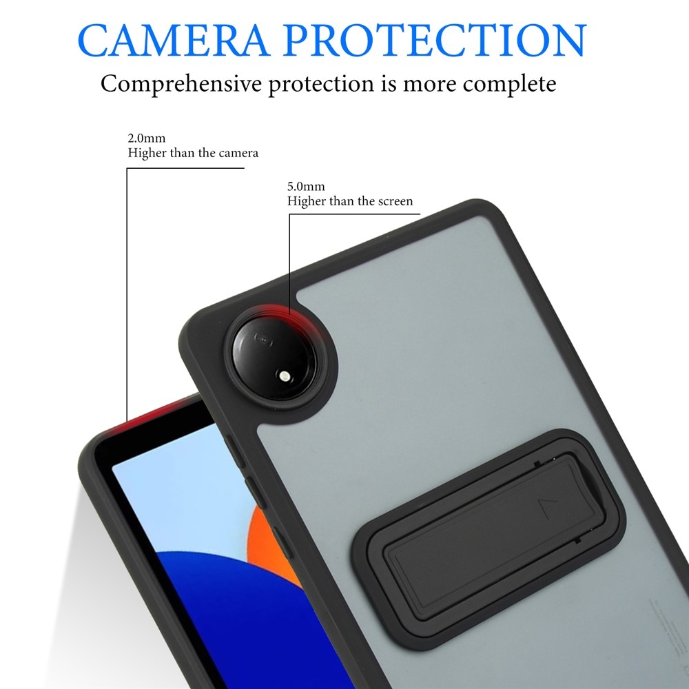 Skiny zselés tok fix hátlappal és flip állvánnyal Xiaomi Redmi Pad SE 8.7-hez - fekete