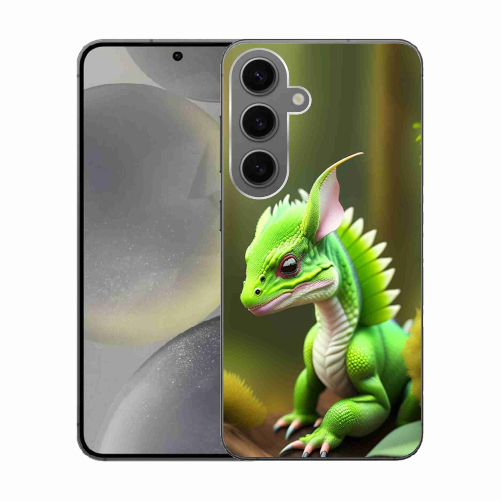 Zselés borítás mmCase Samsung Galaxy S24 készülékhez - zöld sárkány