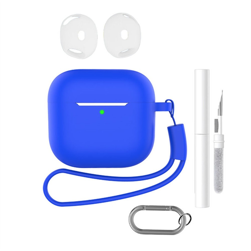 Apple AirPods 4 szilikon tok tisztító készlettel - kék