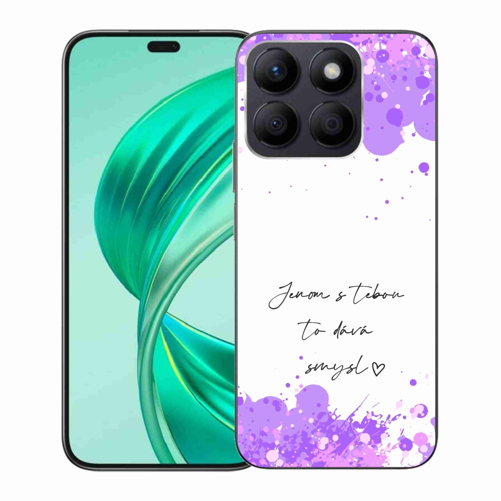 Gél borító mmCase a Honor X8b készülékhez - szerelmes szöveg fehér háttérrel