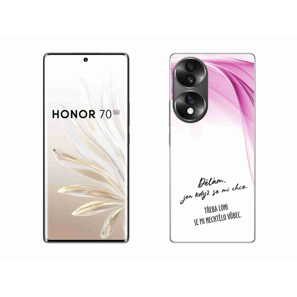 Zselés borító mmCase a Honor 70 készülékhez - vicces szöveg 12 fehér háttér