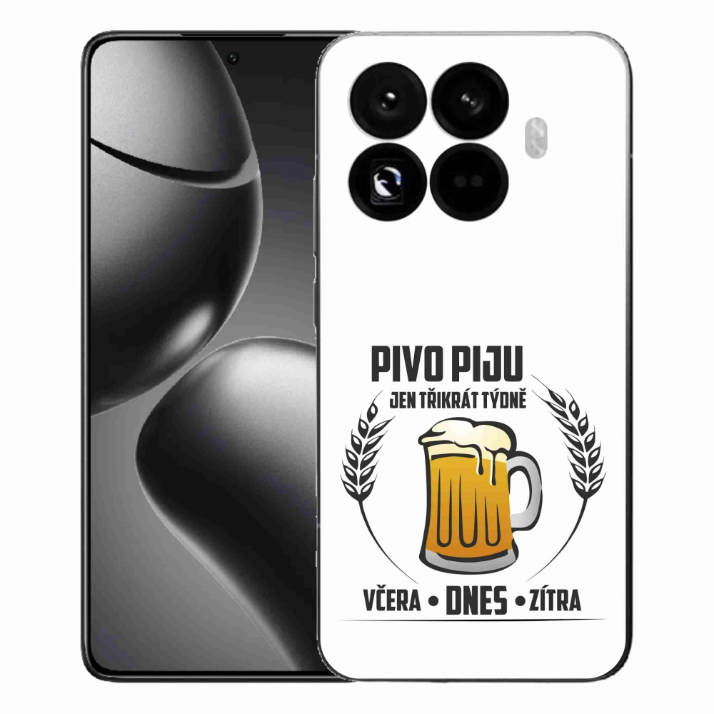Gél borítás mmCase a Xiaomi 15T Pro számára - sör motívum fehér háttérrel