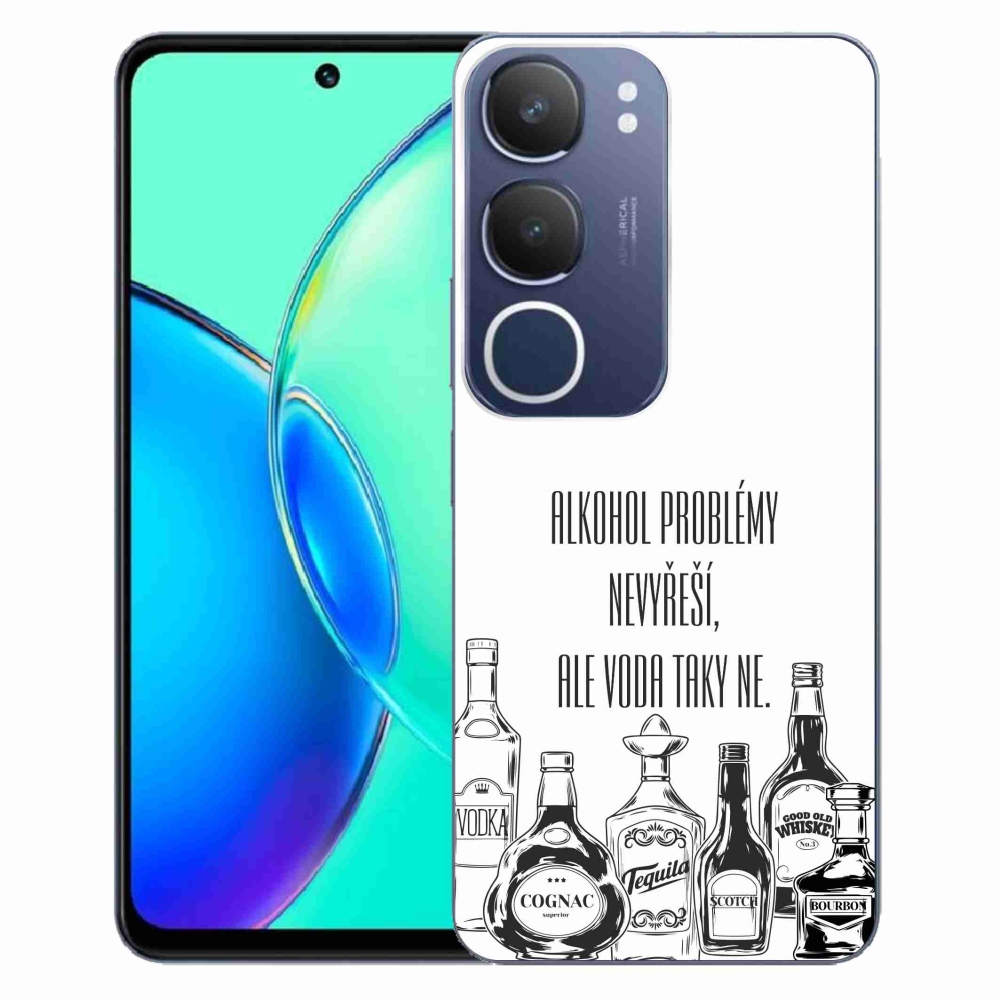 Gél borító mmCase Vivo Y19s - vicces szöveg fehér háttérrel