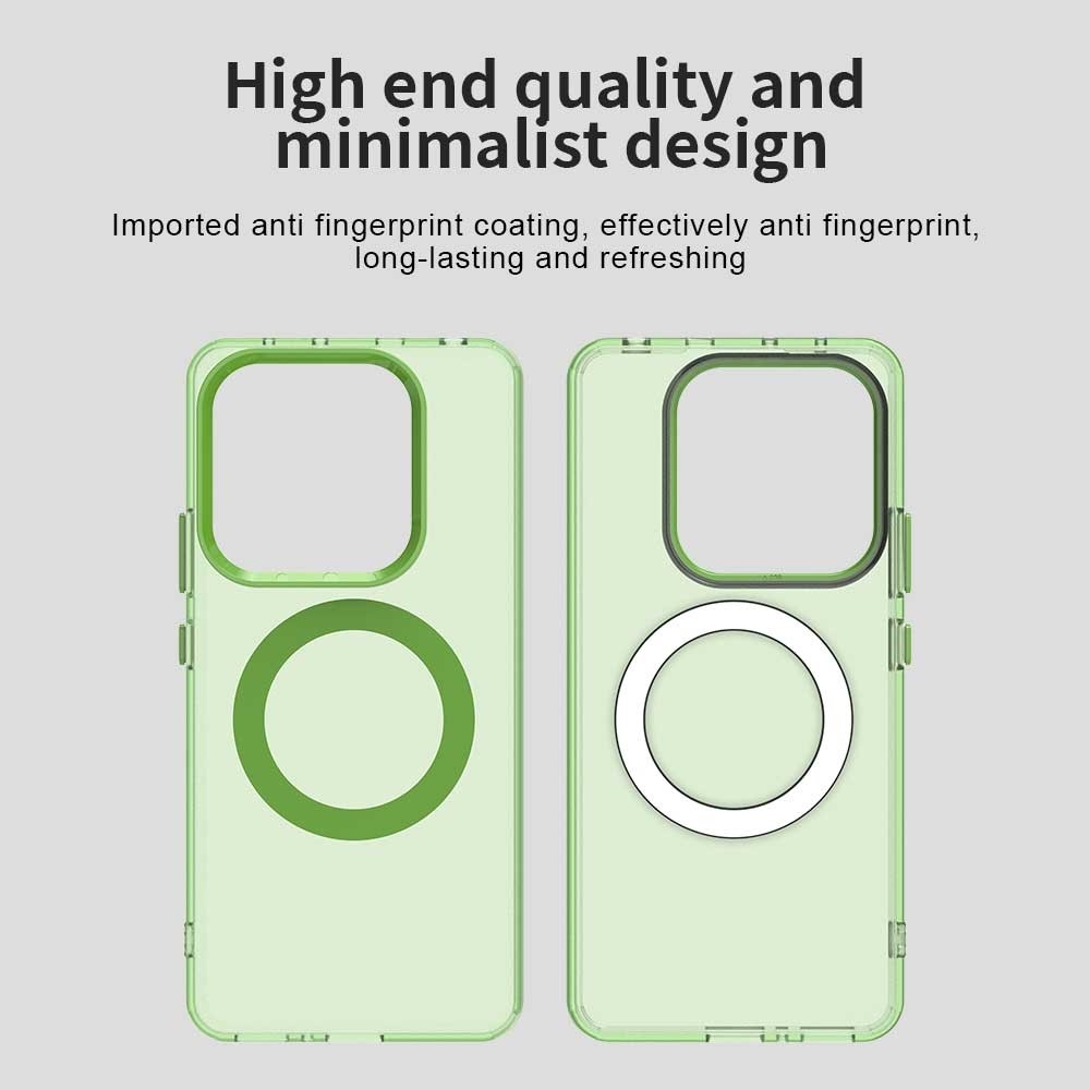 Candy zselés tok MagSafe-val a Xiaomi Redmi Note 14 5G-nél - zöld