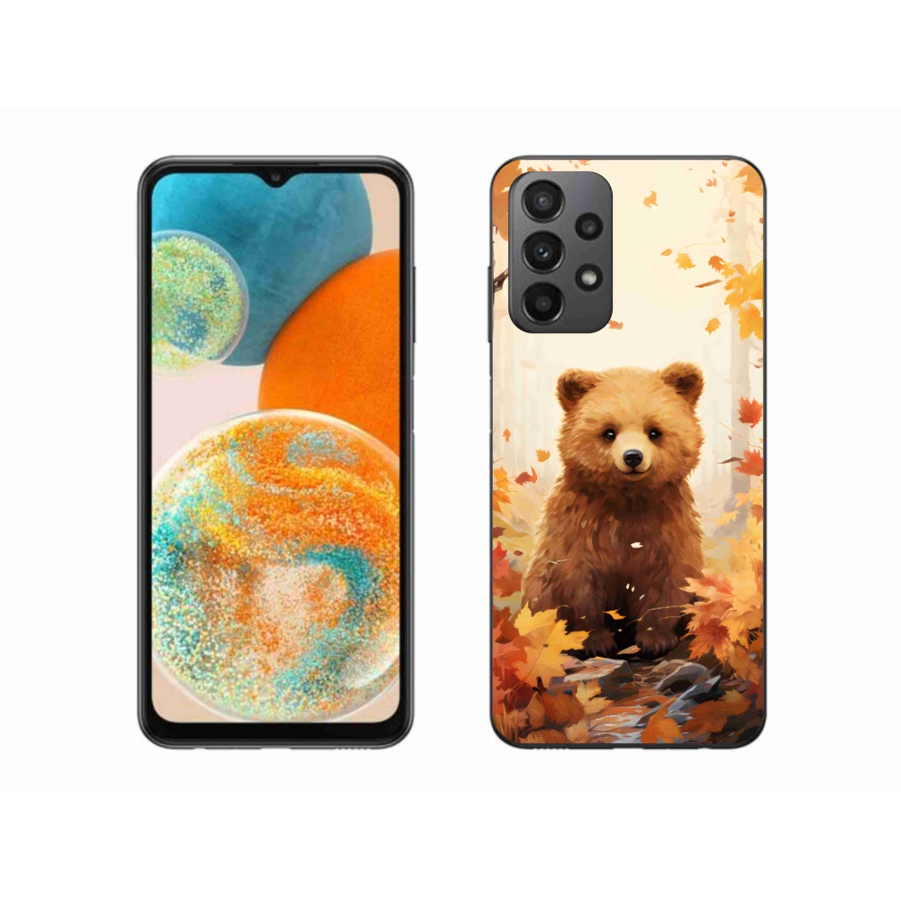 Zselés borítás mmCase Samsung Galaxy A23 4G/5G - medve az erdőben