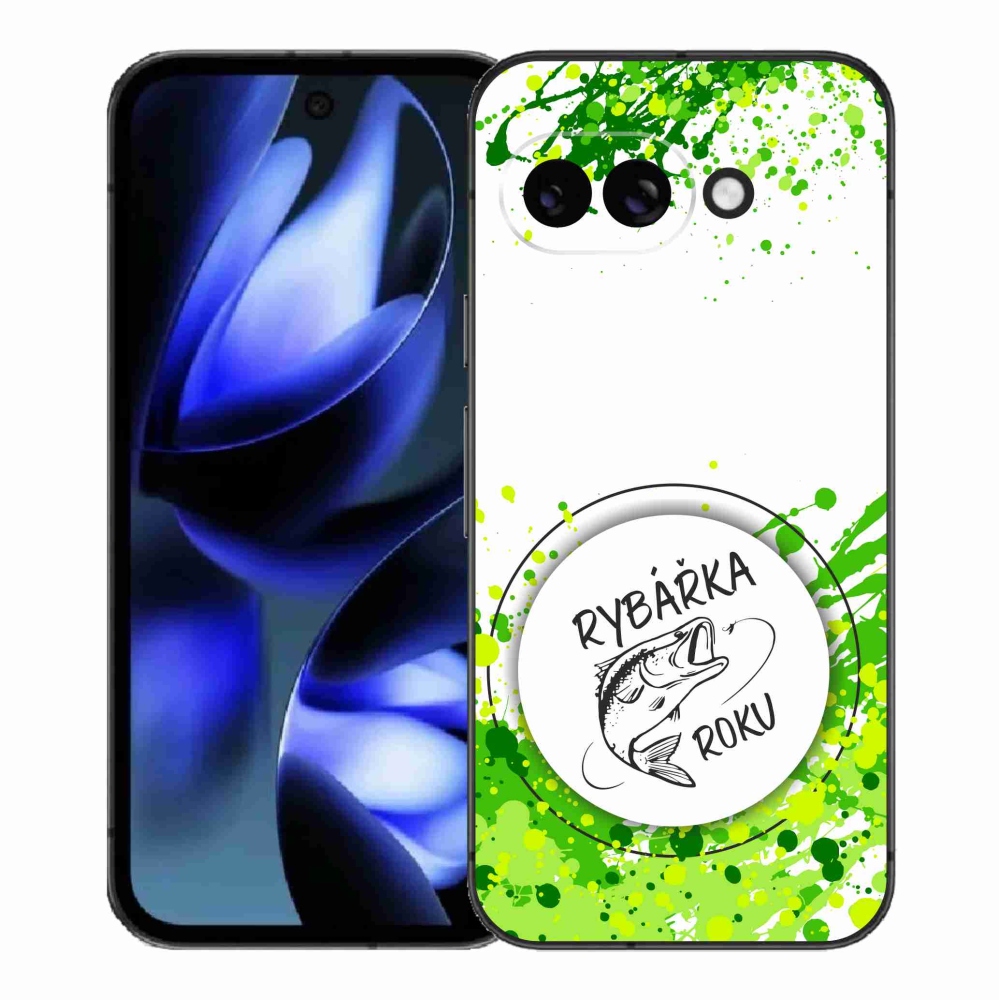 Gél borítás mmCase a Google Pixel 9a számára - Az év halászának fehér háttere