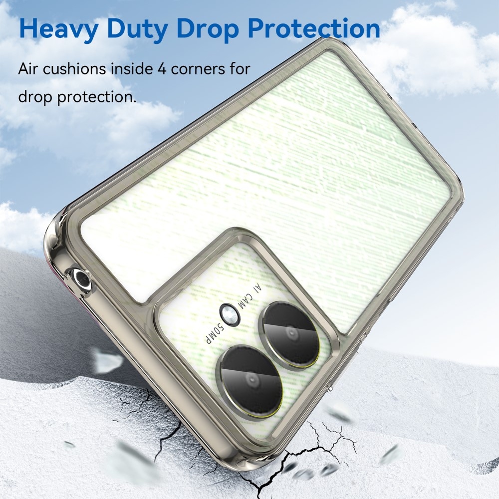 Gél tok rögzített hátlappal a Xiaomi Redmi 13C 5G-re - szürke