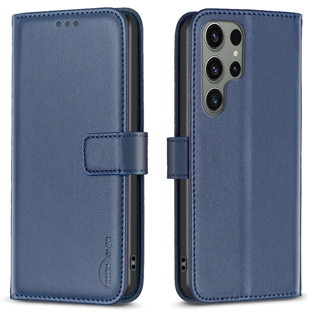 BNF könyvtáska Samsung Galaxy S25 Ultra készülékhez - kék