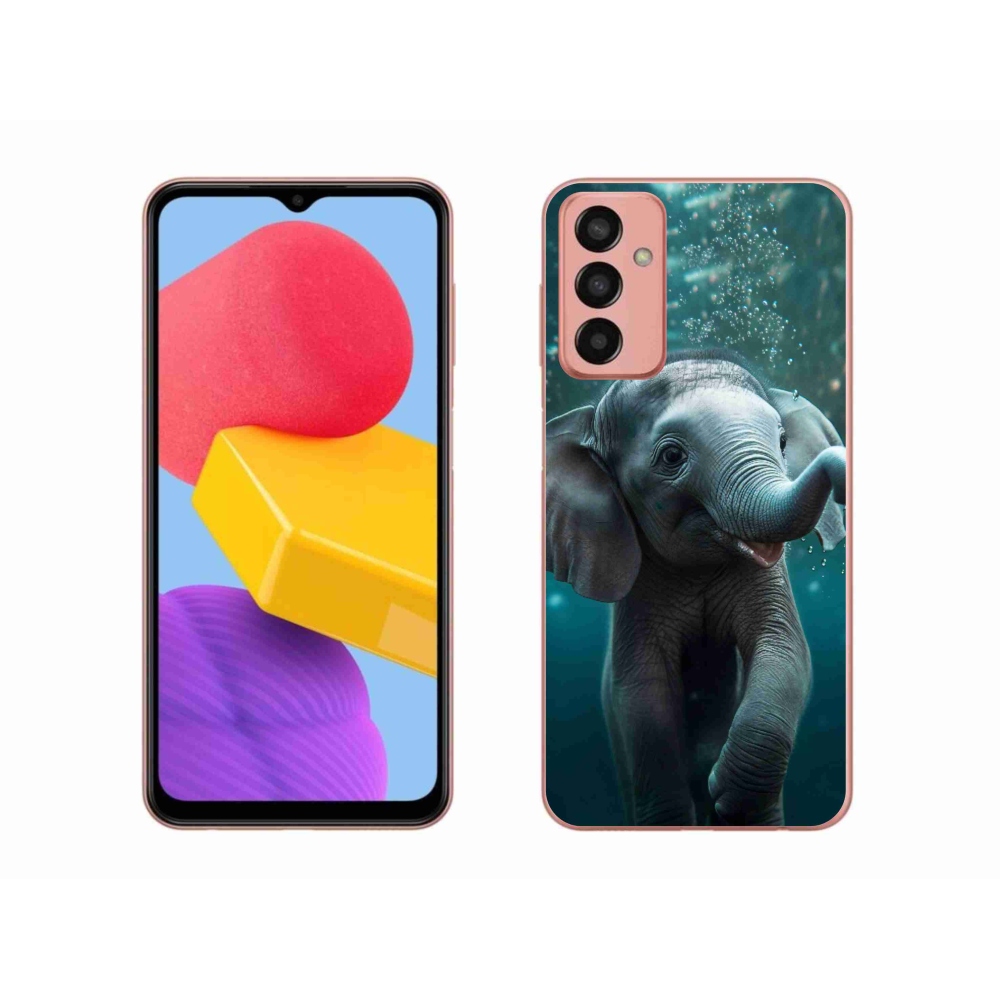 Zselés borítás mmCase Samsung Galaxy M13 - elefánt a víz alatt