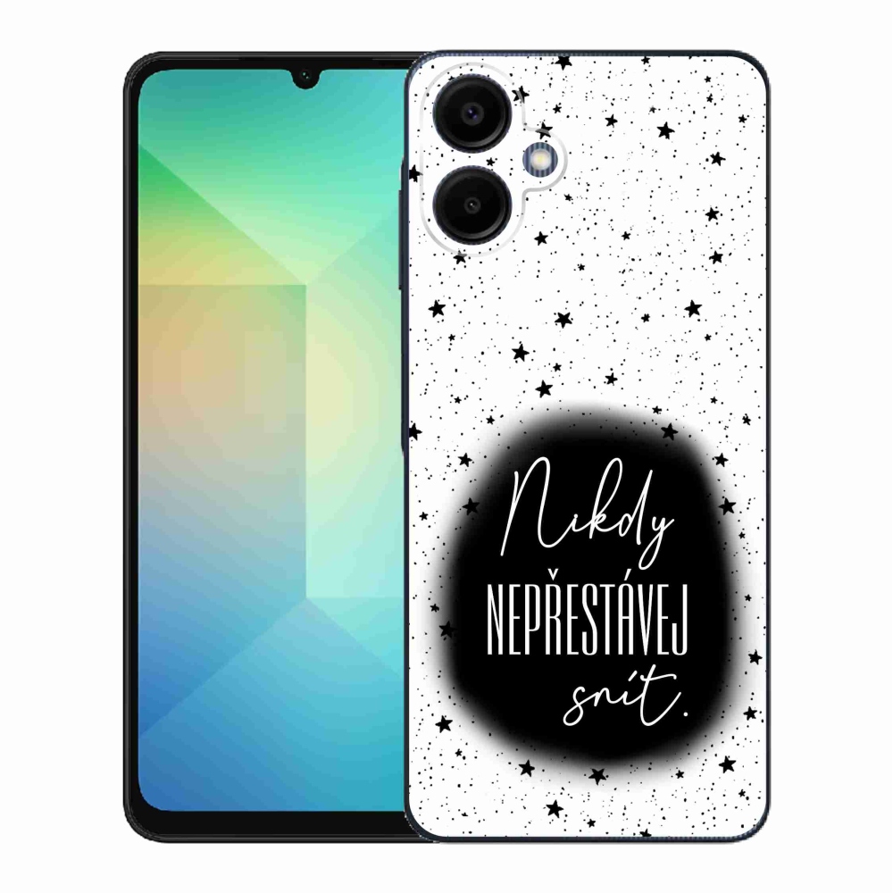 Gél borító mmCase Samsung Galaxy A06 4G - idézet 1 fekete és fehér háttérrel