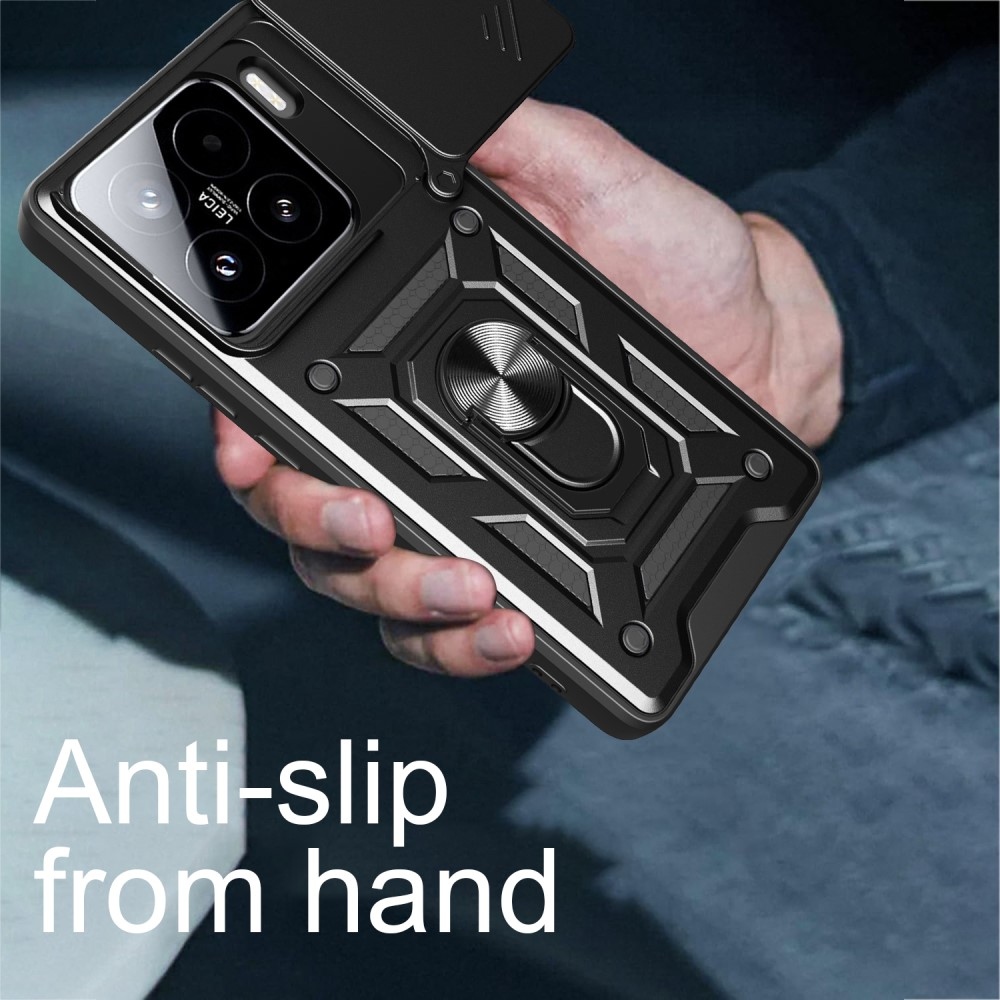 Tartós csúszásálló borítás Xiaomi 15-hez - fekete