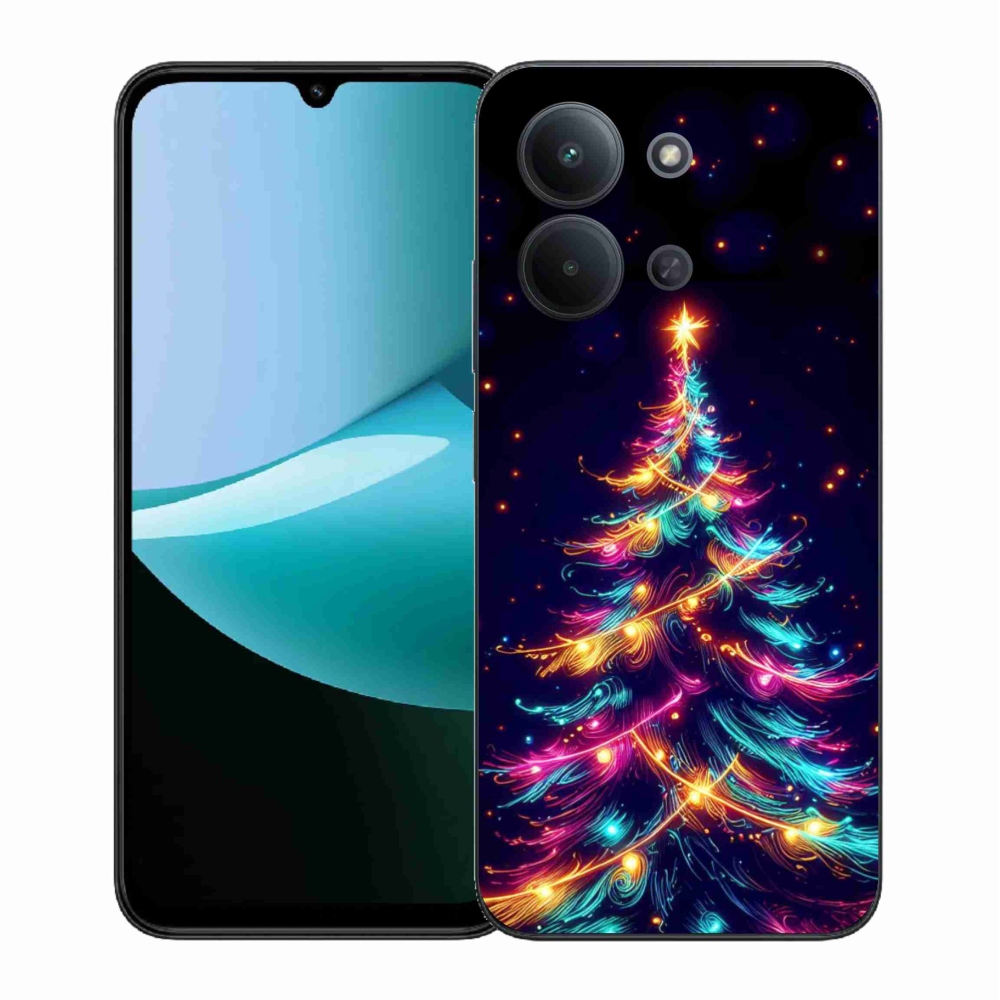 Gél borítás mmCase a Xiaomi Redmi 15C 4G (171mm)/Poco C85 4G (171mm) - neon karácsonyfa számára