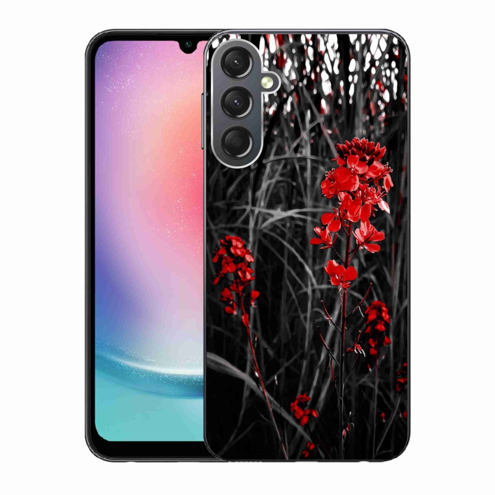 Gél borítás mmCase Samsung Galaxy A24 - piros növényhez