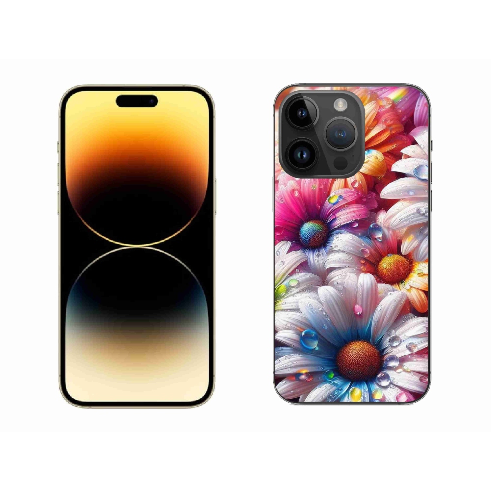 Zselés borítás mmCase iPhone 14 Pro Max készülékhez - színes százszorszépek