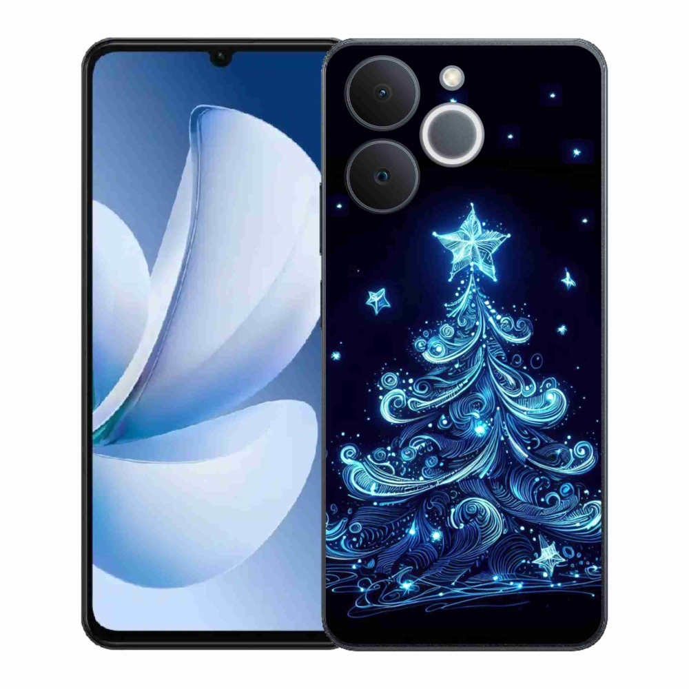 Gél borítás mmCase a Realme Note 70T számára - neon karácsonyfa 4