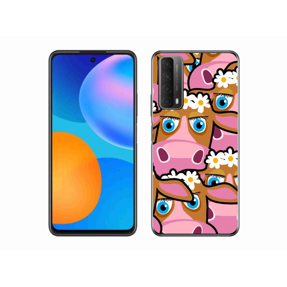 Zselés borítás mmCase a Huawei P Smart (2021) - karikatúrás tehenekhez