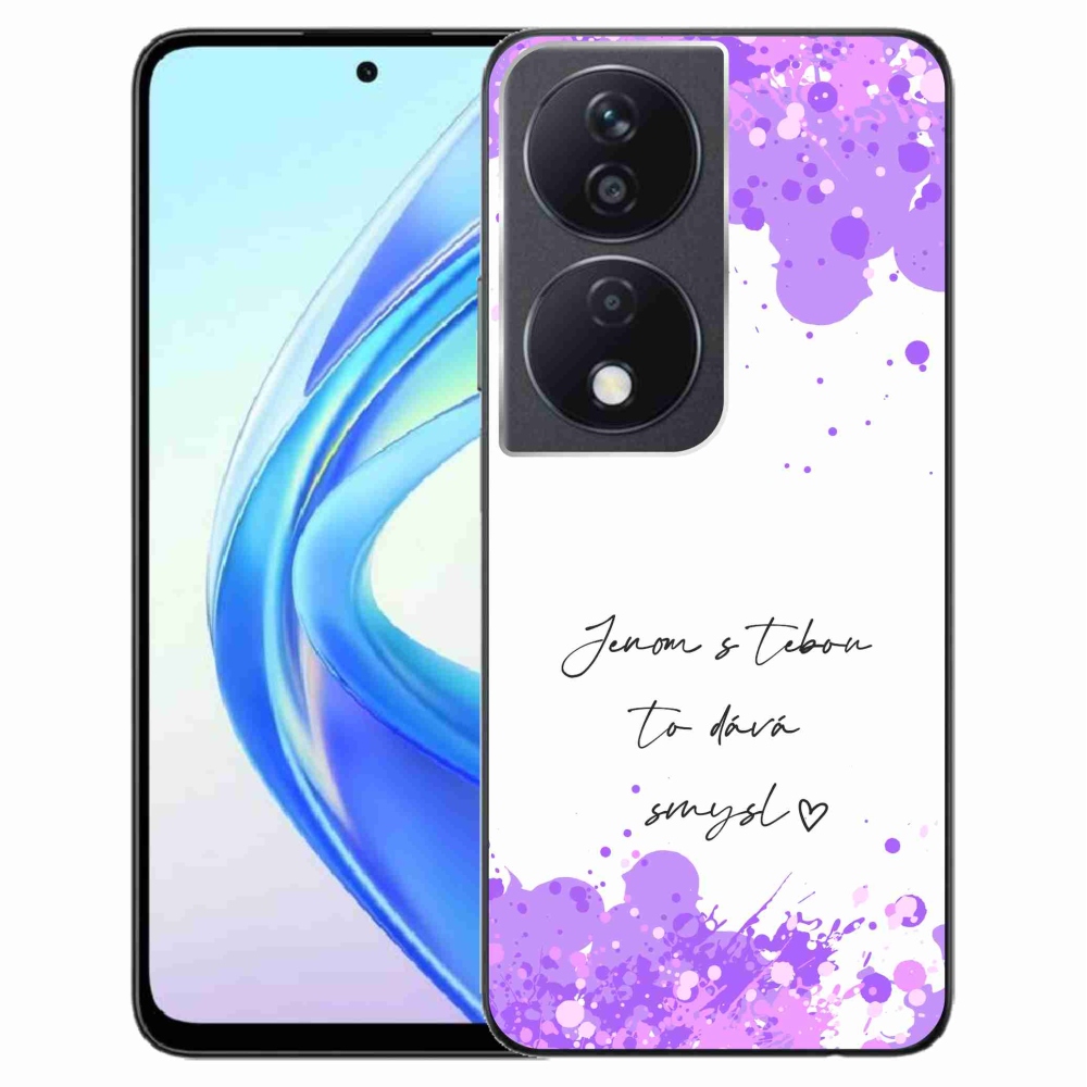 Gél borító mmCase a Honor X7b/Honor 90 Smart készülékhez - szerelmes szöveg fehér háttérrel