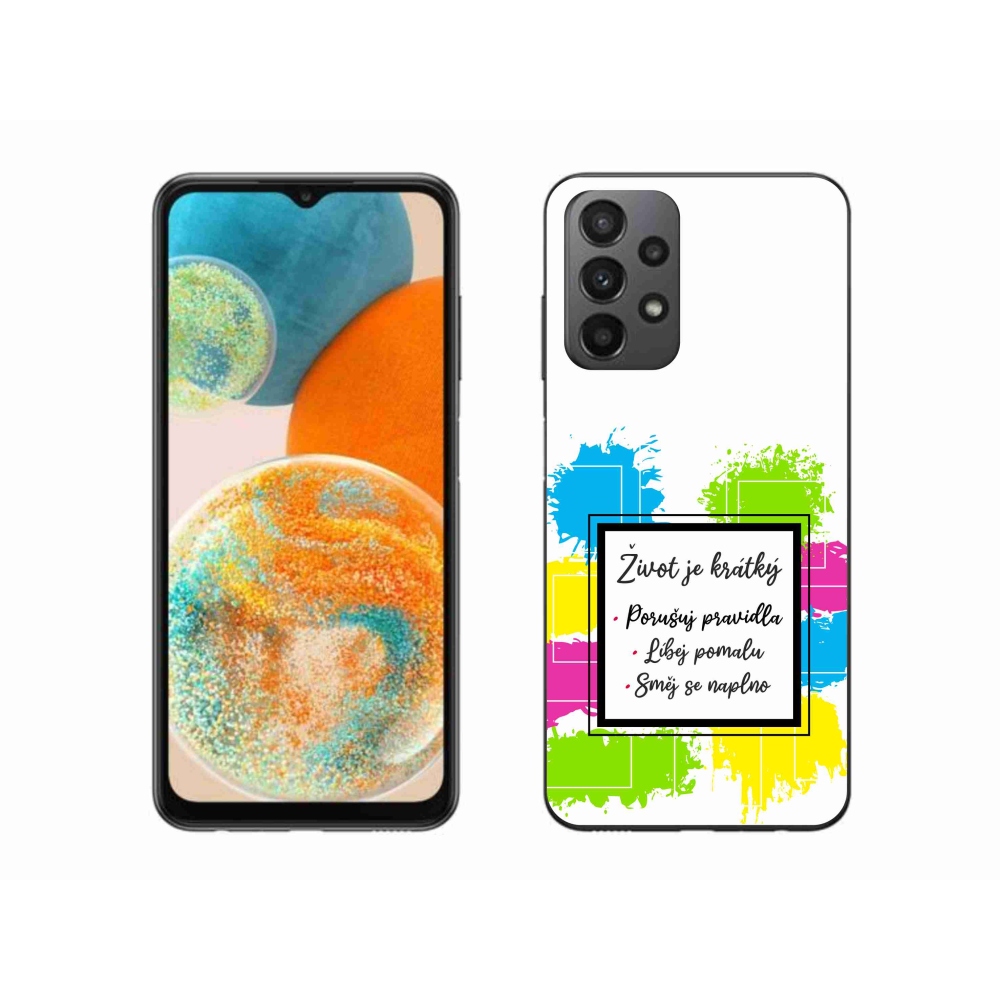 Gél borítás mmCase Samsung Galaxy A23 4G/5G - idézem 5 fehér háttérrel