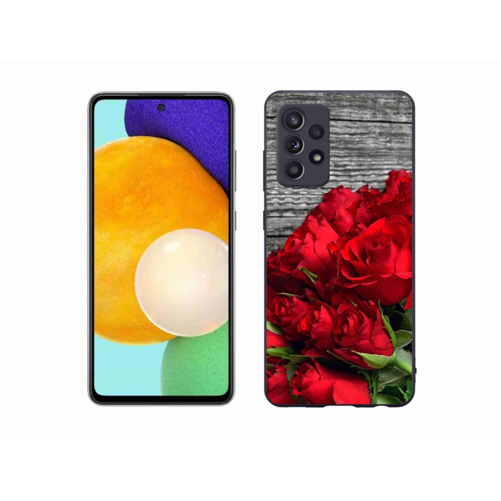 Zselés borítás mmCase Samsung Galaxy A52/A52 5G - piros rózsa