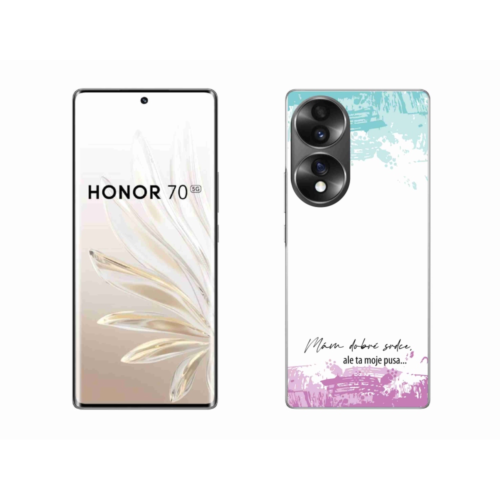 Gél borító mmCase a Honor 70 készülékhez - vicces szöveg 3 fehér háttér